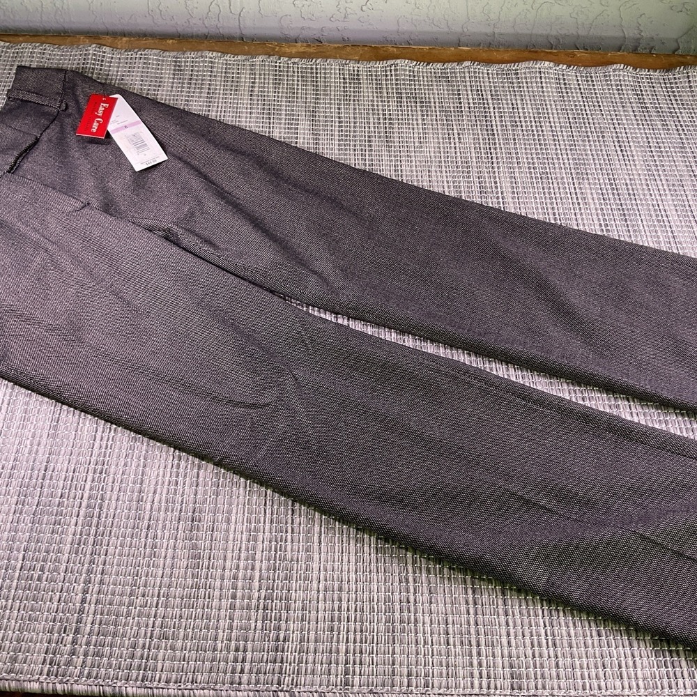 Rafaella Classic Fit Dress Pants Womens 6 Grey Black Textured Straight Leg NWT